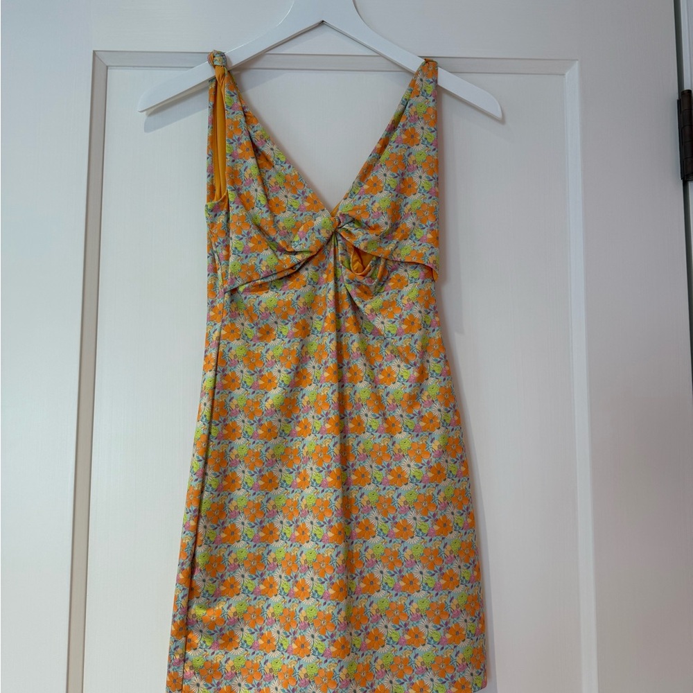 LoveShackFancy Farida Twist Mini Dress